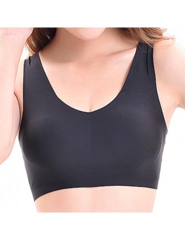 Wireless Soft Ice Silk Seamless Sports Yoga Home Bandeau Home Bras