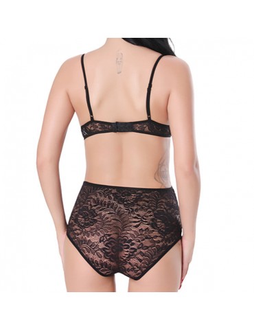 Sexy Eyelash Lace Backless Deep Plunge Hollow Out Teddies For women