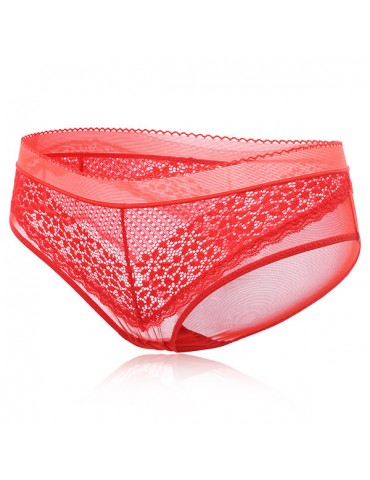 Sexy See Through Mesh Breathable Mid Waist Panties For Women