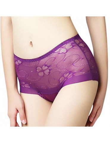 Hip Lifting Breathable Seamless Lace Sexy Mid Waist Panties