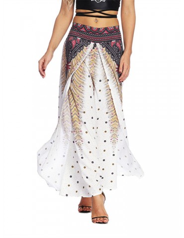 Bohemian Wide Leg Yoga Inregular Pants