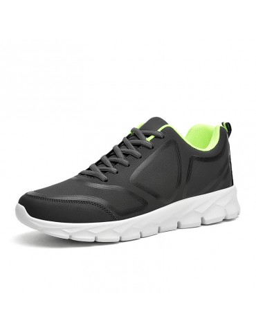 Large Size Men Microfiber Leather Running Sneakers