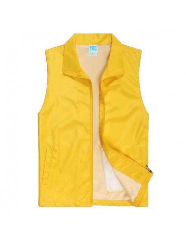 Voluntary Solid Color Wind Resistant Waist Coat Vest for Men