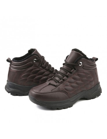 Men Outdoor Waterproof Warm Lined Boots