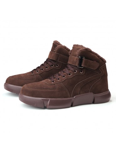 Men Leather Warm Lining Slip Resistant Outdoor Casual Boots