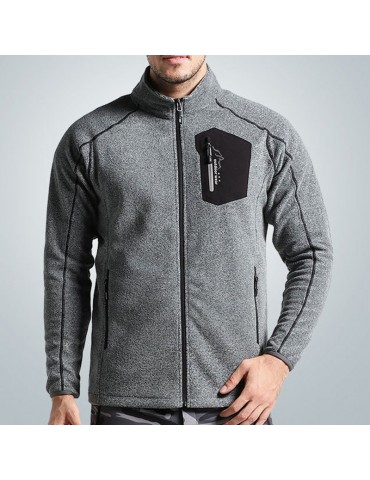 Mens Fleece Warm Stand Collar Breathable Windproof Casual Coats