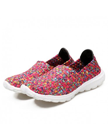 Knitting Colorful Soft Breathable Casual Shoes