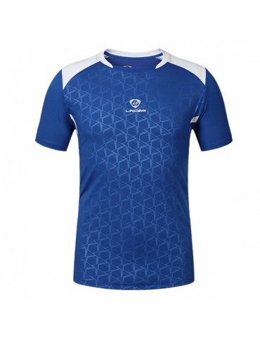 Summer Sports Tops Quick Drying Badminton Football Training Round Neck T-shirt for Men