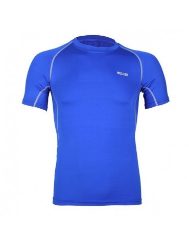 Mens Outdoor Traning Sport T-shirt Bottoming Breathable Elastic Quick-drying Sportwear