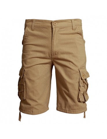 Outdoor Men's Casual Straight Cargo Pants Plus Size Wearable Beach Loose Shorts