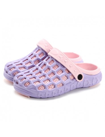 Hollow Out Multi-Way Breathable Flat Beach Slippers