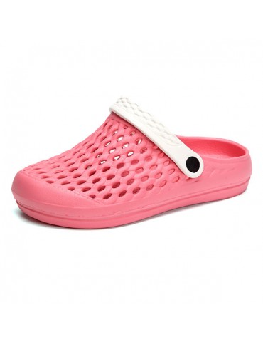 Hollow Out Breathable Multi-Way Flat Beach Slippers