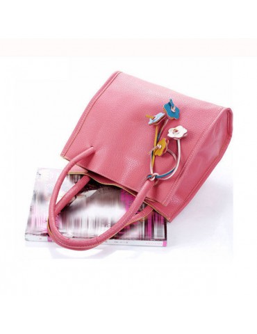 Women Casual Candy Color Retro Commuter Handbag