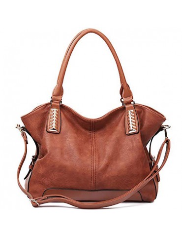 Women Handbag Hobo PU Leather Tote Large Shoulder Handbag