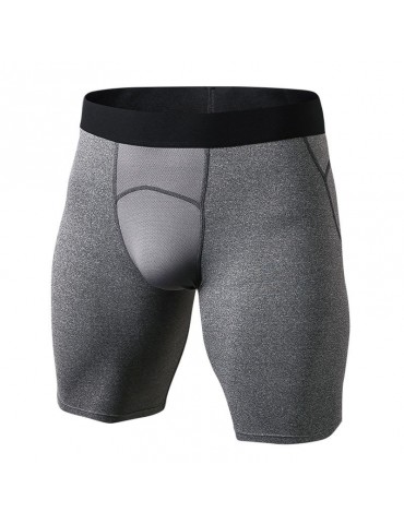 Sport Fitness High Elastic Mesh Crotch Breathable Long Boxers for Men