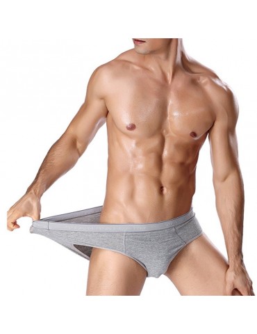 Mens 100%Cotton Breathable Well-absorbent Character Printed U Convex Pouch Brief Underwear