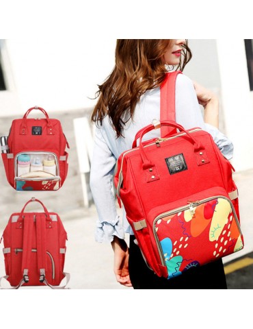 Print Diaper Mommy Bags Backpack Multi-functional Wawterproof Durable Shoulder Bags