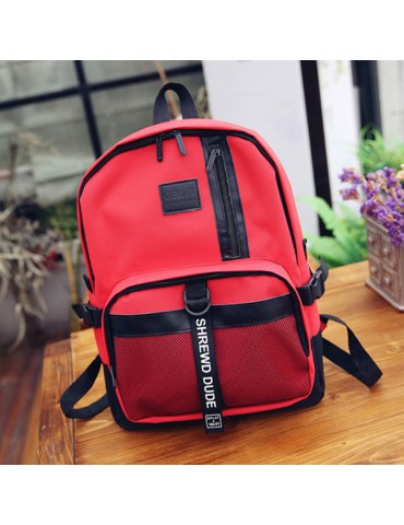 Students Book Bags Nylon Net Patchwork Gym Bag Backpacks