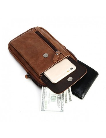 Shoulder Bag Multi-function Messenger Bag Leather Belt Wear Vertical Section Of The Package For Men