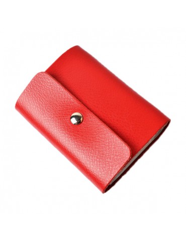 Portable Genuine Leather Card Holder 26 Card Slots Wallet For Women Men Unisex