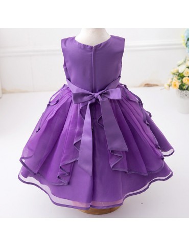 Diamonds Pearls Toddler Girls Kids Pageant Wedding Formal Princess Dress For 4Y-15Y