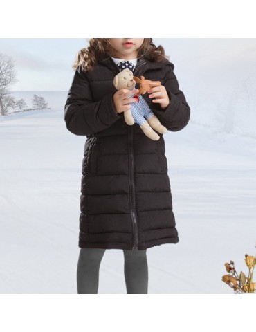 Girls Down Parkas Thick Warm Hooded Winter Coats For 4Y-15Y