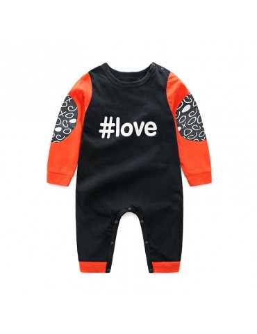 Baby Long Sleeve Button Romper For 0-24 Months