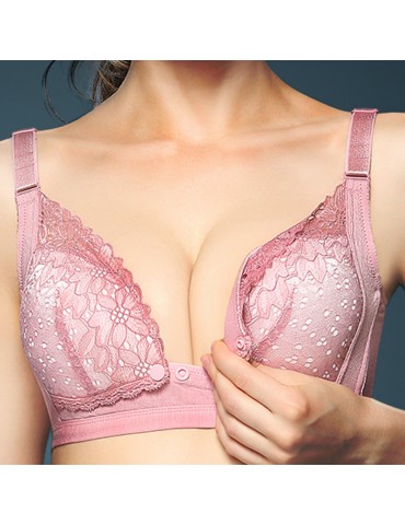 Breathable Lace Maternity Wireless Gather Nursing Bras