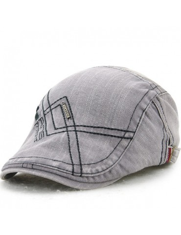 Men Denim Washing Beret Cap Casual Outdoor Sun Visor Hat