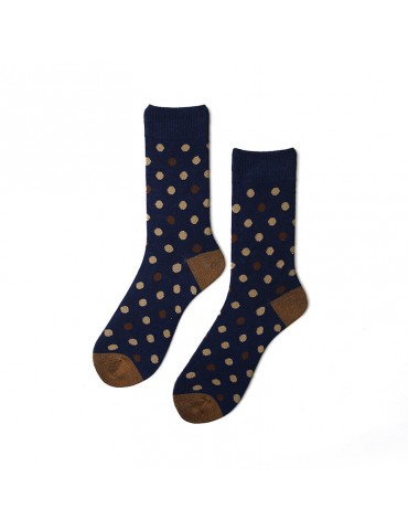 Men Women Couple Small Dot Warm Winter Middle Tube Socks Casual Breathable Cotton Good Elastic Socks