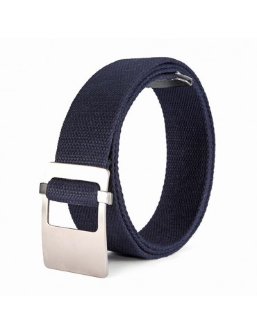 140CM Men Women Weaven Canvas Alloy Buckle Belt Military Waistband Casual Outdoor Sport Pants Strip