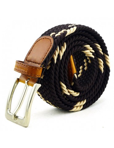 115CM Men Elastic Durable Nylon Belt Outdoor Sports Casual Pin Buckle Waistband