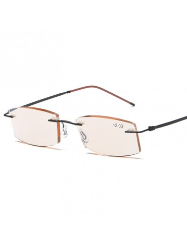 Unisex Light Metal Resin Anti-fatigue Anti-blue Light Vogue Computer Square Reading Glasses