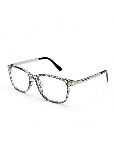 Women Men Retro Eyeglass Frame Full-Rim Glasses Clear Lens Metal Designer