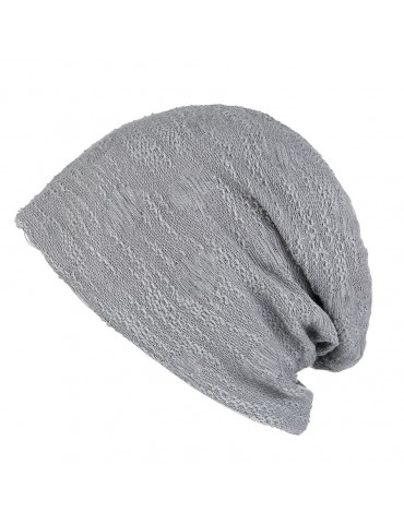 Men Women Cotton Solid Double Layer Soft Lightweight Warm Comfortable Breathable Beanie Hat