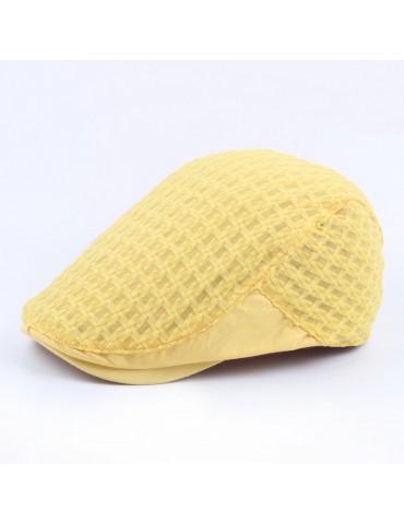 Women Mesh Breathable Cotton Beret Cap Simple Travel Leisure Sunscreen Hat