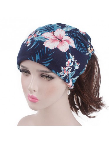 Women Printing Cotton Headband Cap Double Use Comfortable Vintage Vogue Gardening Style Headband