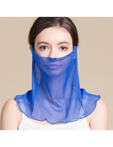 Female Thin Silk Breathable Durable Outdoor Sunscreen Dust Prevention Sunscreen Small Scarves