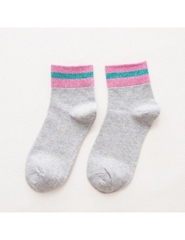 Womens Mens Cotton Pile Stocking Multicolor Patchwork Middle Tube Socks High Ankle Quality Socks