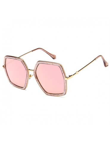 Women Vintage Patchwork Large Frame Sunglasses Casual Visor UV400 All-match Sunglasses